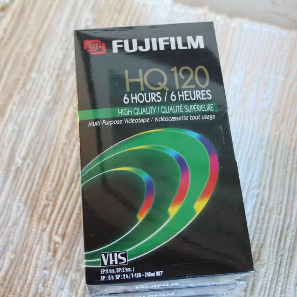FUJIFILM LOT (5) HQ-120 6 HOUR BLANK VIDEO CASSETTE TAPES VHS NEW-SEALED
